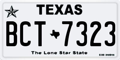 TX license plate BCT7323