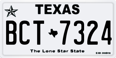 TX license plate BCT7324