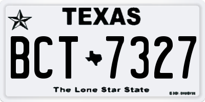 TX license plate BCT7327