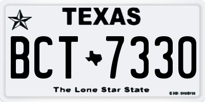 TX license plate BCT7330