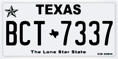 TX license plate BCT7337