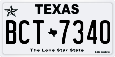 TX license plate BCT7340