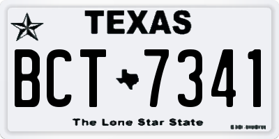TX license plate BCT7341