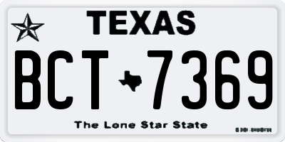 TX license plate BCT7369