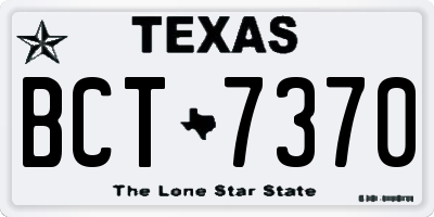 TX license plate BCT7370