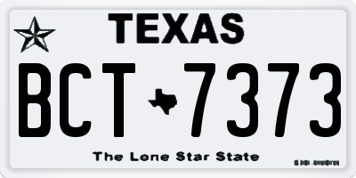 TX license plate BCT7373