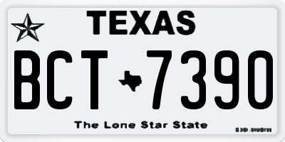 TX license plate BCT7390
