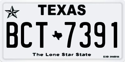 TX license plate BCT7391