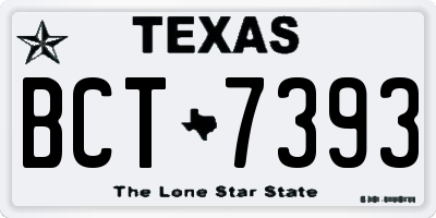 TX license plate BCT7393