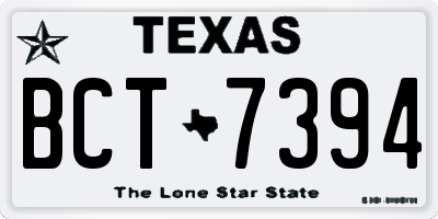 TX license plate BCT7394