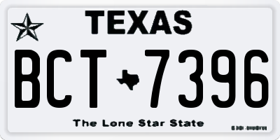 TX license plate BCT7396