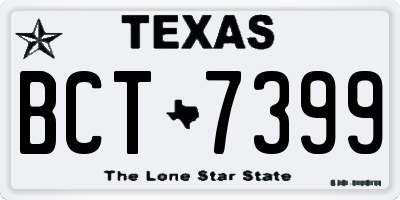 TX license plate BCT7399