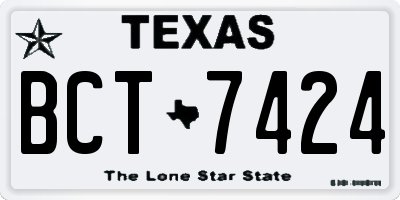 TX license plate BCT7424