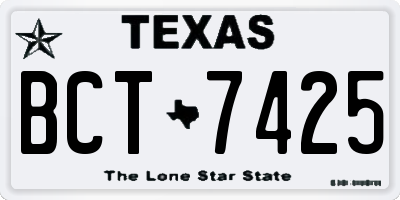 TX license plate BCT7425