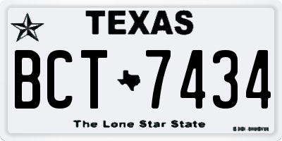 TX license plate BCT7434
