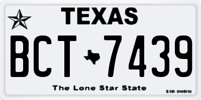 TX license plate BCT7439