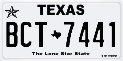 TX license plate BCT7441