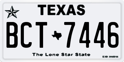 TX license plate BCT7446