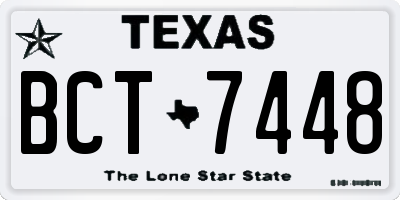 TX license plate BCT7448