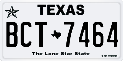 TX license plate BCT7464