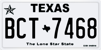 TX license plate BCT7468