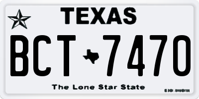 TX license plate BCT7470