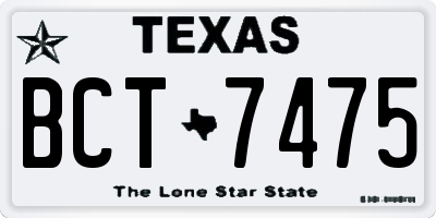TX license plate BCT7475