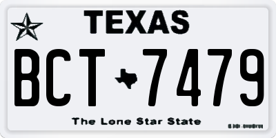 TX license plate BCT7479