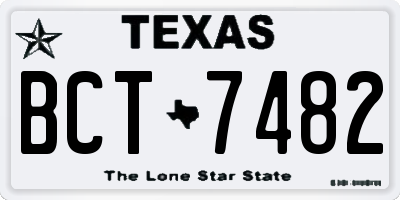 TX license plate BCT7482