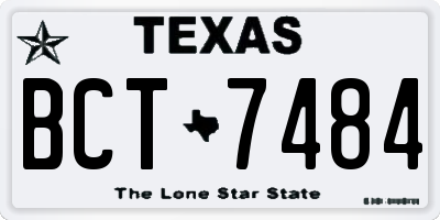 TX license plate BCT7484