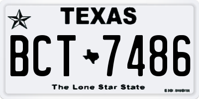 TX license plate BCT7486