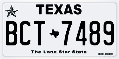 TX license plate BCT7489