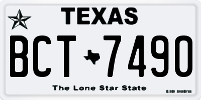 TX license plate BCT7490