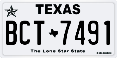 TX license plate BCT7491