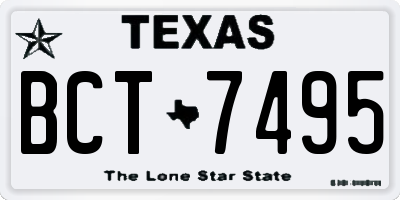 TX license plate BCT7495