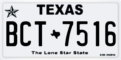 TX license plate BCT7516