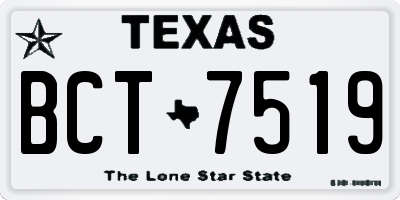TX license plate BCT7519