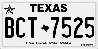 TX license plate BCT7525