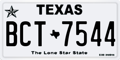 TX license plate BCT7544