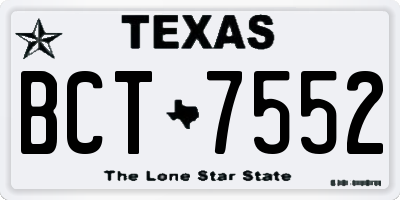 TX license plate BCT7552