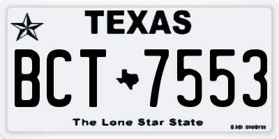 TX license plate BCT7553