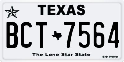 TX license plate BCT7564