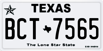 TX license plate BCT7565