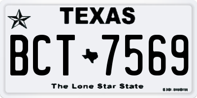 TX license plate BCT7569