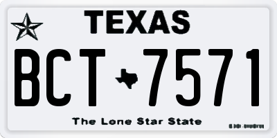 TX license plate BCT7571