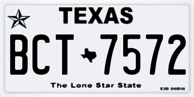 TX license plate BCT7572