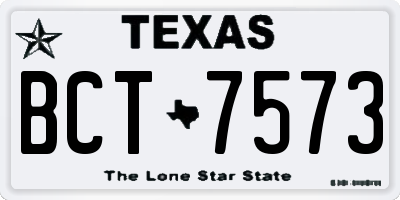 TX license plate BCT7573