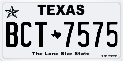 TX license plate BCT7575