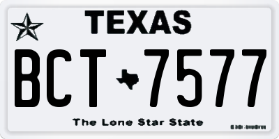 TX license plate BCT7577