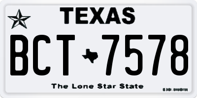 TX license plate BCT7578
